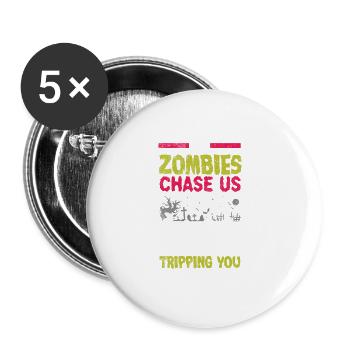 Zombie Lover Costume for Funny Halloween - Buttons large 2.2''/56 mm (5-pack) - white - Front
