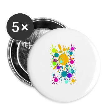 colorful blobs (b) - Buttons large 2.2''/56 mm (5-pack) - white - Front