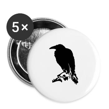 Raven / Raven (1c) - Buttons large 2.2''/56 mm (5-pack) - white - Front