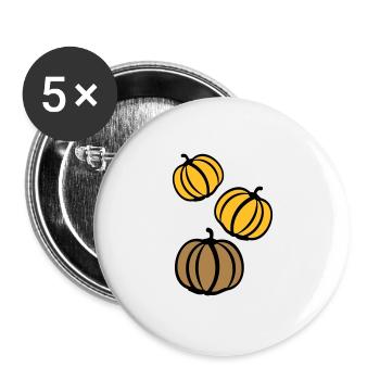 Pumpkins - Buttons large 2.2''/56 mm (5-pack) - white - Front