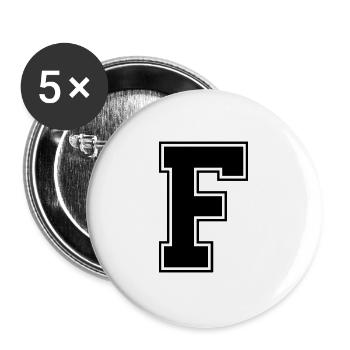 F - Buttons groß 56 mm (5er Pack) - Weiß - Vorne