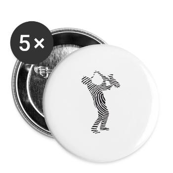 saxophone - Buttons large 2.2''/56 mm (5-pack) - white - Front