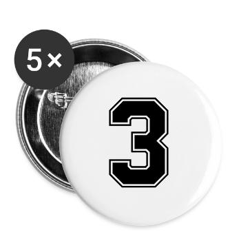 3 - Lot de 5 grands badges (56 mm) - blanc - Devant