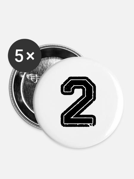 2 - Buttons groß 56 mm (5er Pack) - Weiß