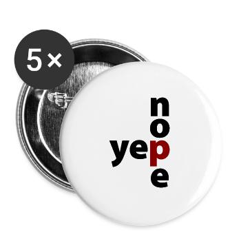 yepnope - Buttons large 2.2''/56 mm (5-pack) - white - Front