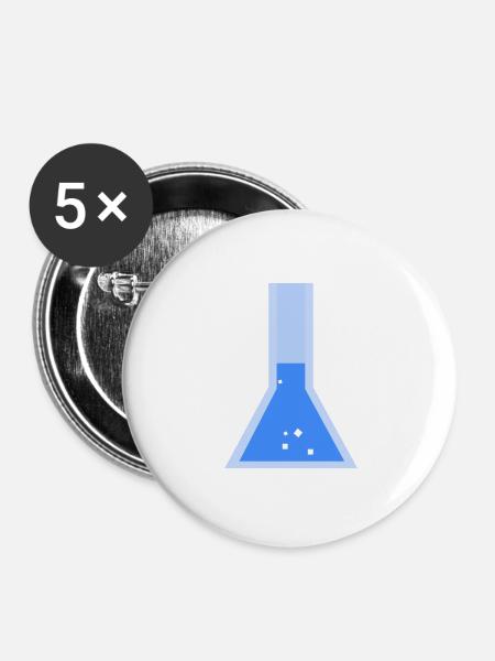 Clip - flask - Buttons groß 56 mm (5er Pack) - Weiß