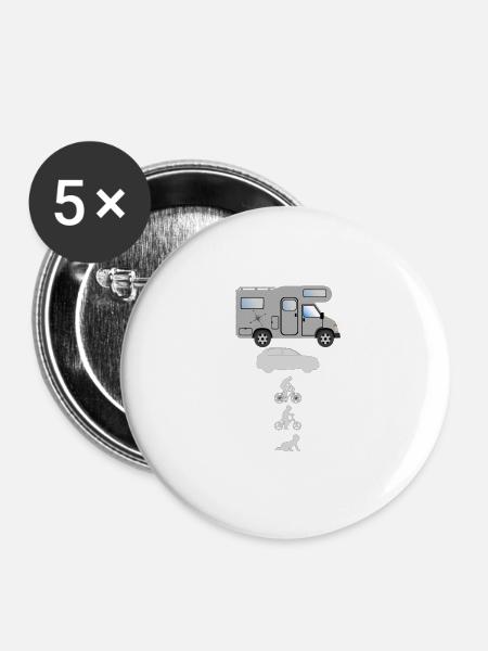 Evolution Camper - Buttons groß 56 mm (5er Pack) - Weiß