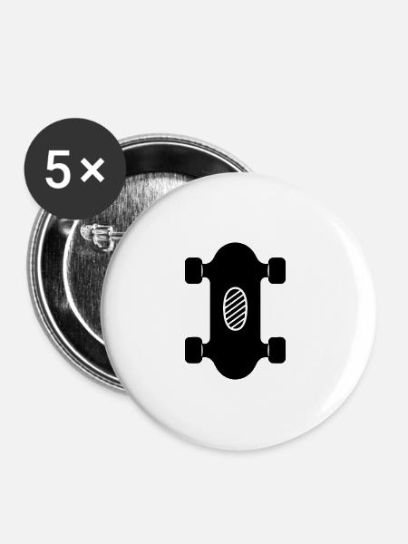 Skateboard - Buttons groß 56 mm (5er Pack) - Weiß