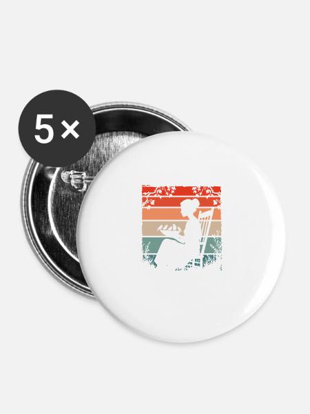 Vogelfütterung - Buttons groß 56 mm (5er Pack) - Weiß