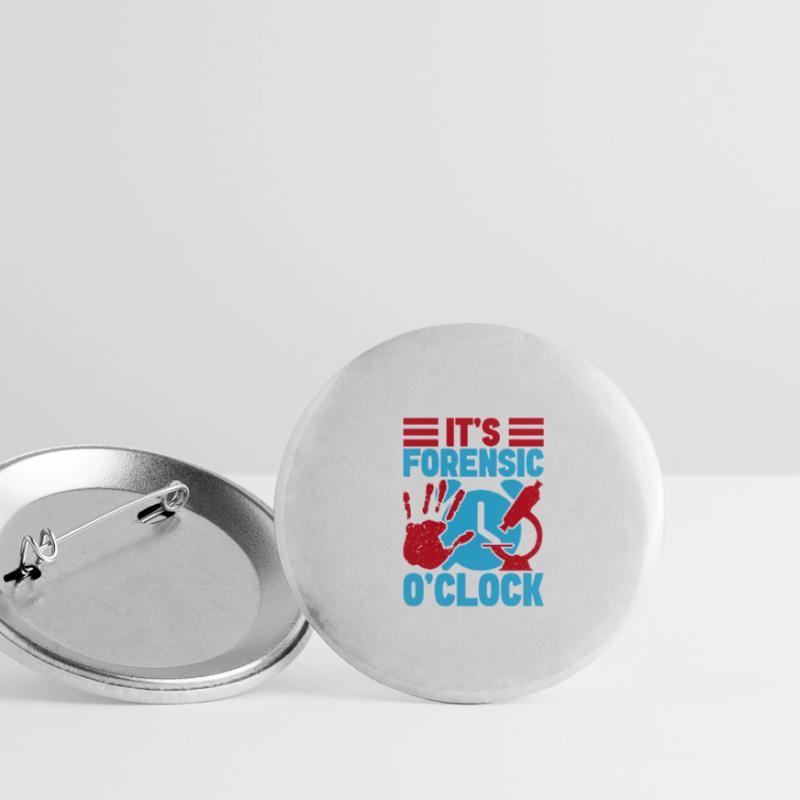 Forensic Science Major Forensic O ́Clock Forensics Buttons large 2.2''/56 mm (5-pack)