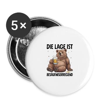 Die Lage Ist Besäufniserregend - Buttons groß 56 mm (5er Pack) - Weiß - Vorne