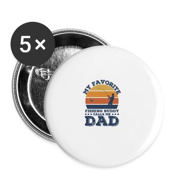 Angling - Buttons large 2.2''/56 mm (5-pack) - white - Front
