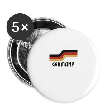 Retro Jersey Germany Flag Flag - Buttons large 2.2''/56 mm (5-pack) - white - Front