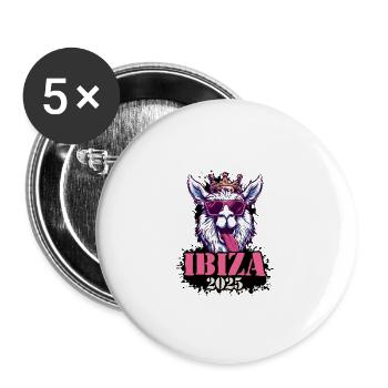 Ibiza 2025 Alpaca - Buttons large 2.2''/56 mm (5-pack) - white - Front