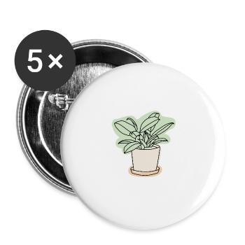 Indoor plant - Buttons large 2.2''/56 mm (5-pack) - white - Front