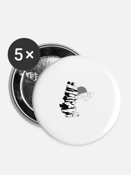 Stone Tower - Buttons large 2.2''/56 mm (5-pack) - white