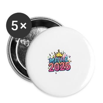 Malle 2025 Krone - Buttons large 2.2''/56 mm (5-pack) - white - Front