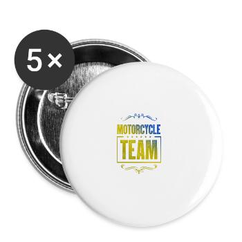 Motorcycle Crew - Buttons large 2.2''/56 mm (5-pack) - white - Front