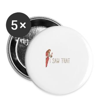 Drôle de Dieu Citation chrétienne I Jésus Meme J’ai vu ça - Lot de 5 grands badges (56 mm) - blanc - Devant