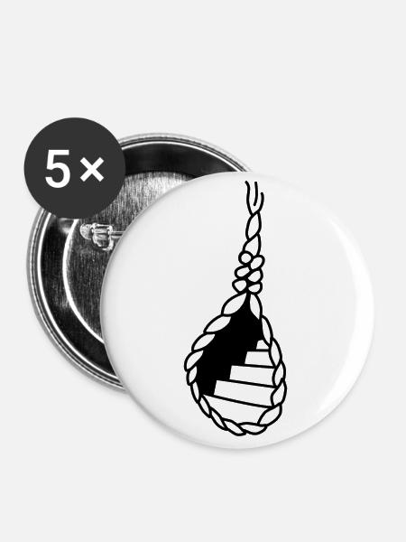 Strick Treppe - Buttons groß 56 mm (5er Pack) - Weiß