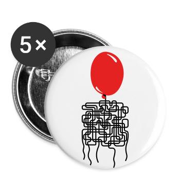 Balloonyrinth Balloon Thread Labyrinth - Buttons large 2.2''/56 mm (5-pack) - white - Front