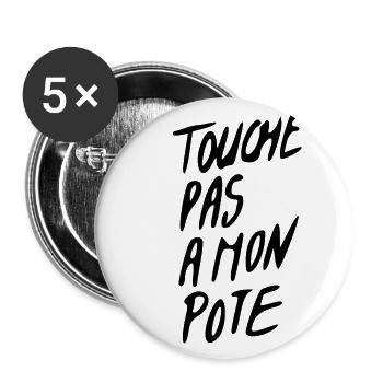 Meinen Kumpel nicht anfassen - Buttons groß 56 mm (5er Pack) - Weiß - Vorne