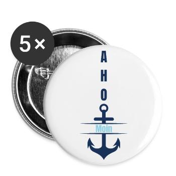 AHOI Anchor Moin Maritim North Sea - Buttons large 2.2''/56 mm (5-pack) - white - Front