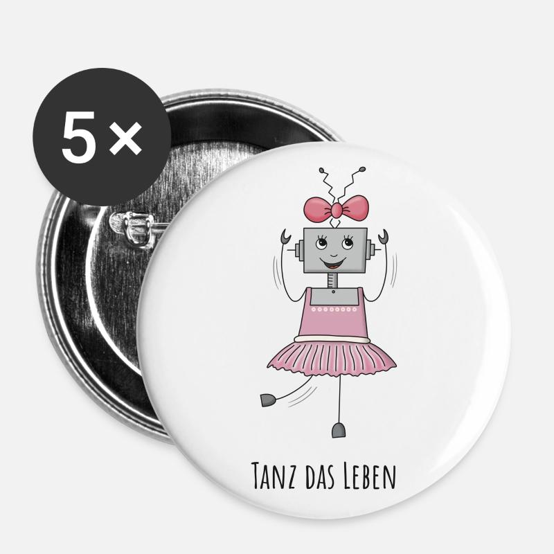 TANZ DAS LEBEN - Charlotte - Buttons groß 56 mm (5er Pack) - Weiß