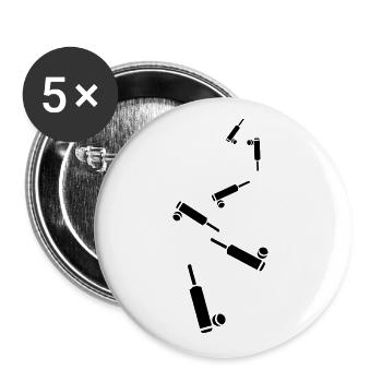 Cricket icon symbol - Buttons large 2.2''/56 mm (5-pack) - white - Front