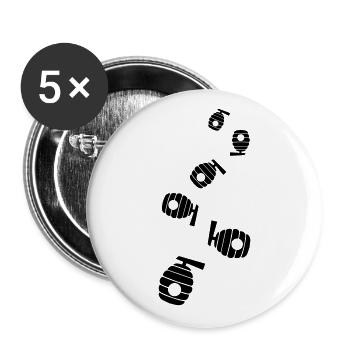 Beekeeper Icon honey - Buttons large 2.2''/56 mm (5-pack) - white - Front