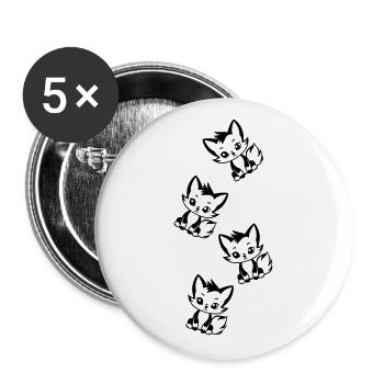 Fox Animal Baby - Buttons large 2.2''/56 mm (5-pack) - white - Front