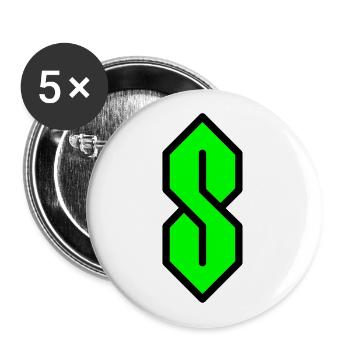 S-Zeichen - Buttons groß 56 mm (5er Pack) - Weiß - Vorne