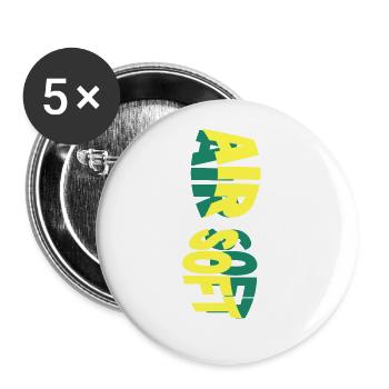 Airsoft Softair Weapon Sport Hobby Player Team - Buttons large 2.2''/56 mm (5-pack) - white - Front