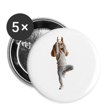 Cocker Spaniel - Buttons groß 56 mm (5er Pack) - Weiß - Vorne
