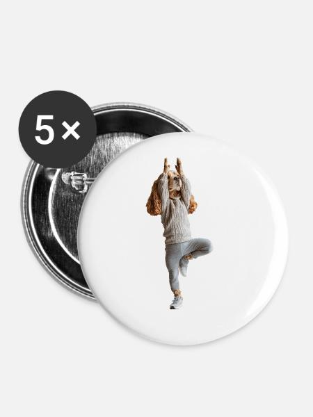 Cocker Spaniel - Buttons groß 56 mm (5er Pack) - Weiß