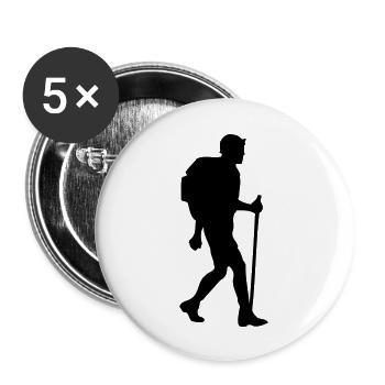hiking sport - Buttons groß 56 mm (5er Pack) - Weiß - Vorne