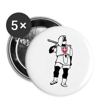 tellneu - Buttons groß 56 mm (5er Pack) - Weiß - Vorne
