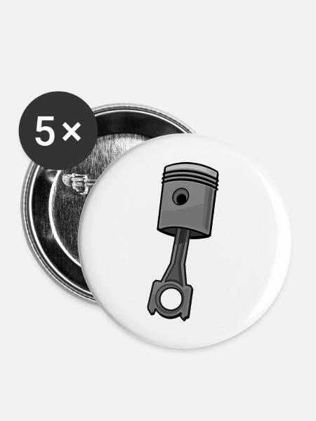 piston - Buttons groß 56 mm (5er Pack) - Weiß