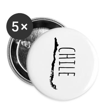 Chile - Buttons groß 56 mm (5er Pack) - Weiß - Vorne