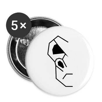 G-Rilla FPV Team - Buttons groß 56 mm (5er Pack) - Weiß - Vorne