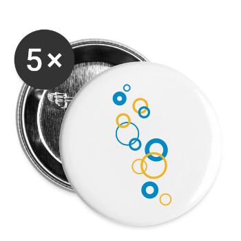 bubbles - Lot de 5 grands badges (56 mm) - blanc - Devant