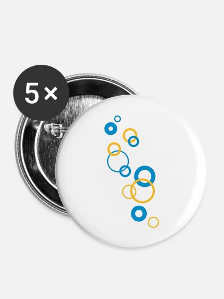 bubbles - Buttons groß 56 mm (5er Pack) - Weiß