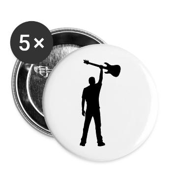 guitar power - Buttons groß 56 mm (5er Pack) - Weiß - Vorne