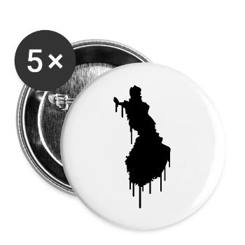Finland Graffiti - Lot de 5 grands badges (56 mm) - blanc - Devant