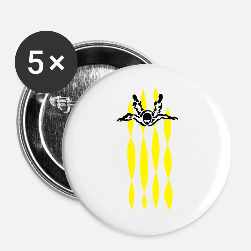 skydive - Buttons groß 56 mm (5er Pack) - Weiß