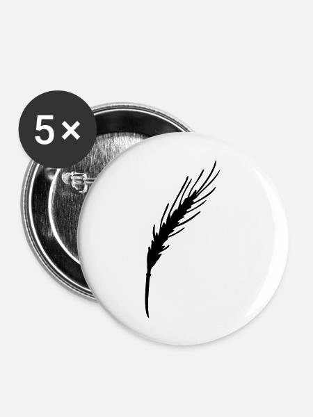 gerste - Buttons groß 56 mm (5er Pack) - Weiß