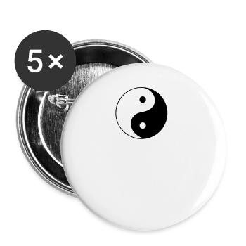 yin yang dao - Buttons groß 56 mm (5er Pack) - Weiß - Vorne