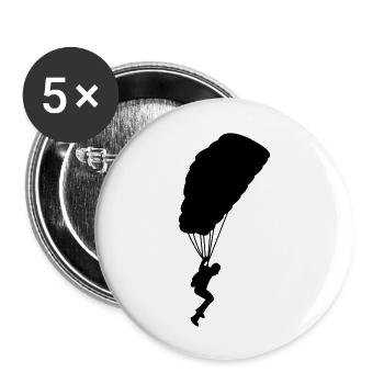 falschirmspringer - Lot de 5 grands badges (56 mm) - blanc - Devant