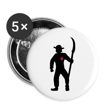 dessin chouan de Vendée symbole vendéen - Lot de 5 grands badges (56 mm) - blanc - Devant