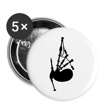 bagpipe - Buttons large 2.2''/56 mm (5-pack) - white - Front